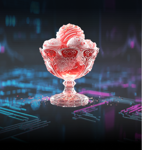 Fluffy Pink Sundae